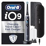 Oral-B iO9 Electric Toothbrushes For Adults, App Connected Handle, 1 Toothbrush Head, Charging Travel Case and Magnetic Pouch, 7 Modes, 2 Pin Plug, Special Edition