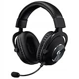 Logitech G PRO X Wireless LIGHTSPEED Gaming Headset, Blue VO!CE Mic Filter Tech, 50 mm PRO-G Drivers, DTS Headphone:X 2.0 Surround Sound, Memory Foam, 20+ Hour Battery Life - Black