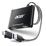 acer USB 3.0 Video Capture Card, HDMI Capture Card for Streaming with 4K Loop-Out & USB A/C | 1080P 60Hz HD | Video Audio Game Capture for PS5/PS4/Switch2/Xbox/Camera/PC/Mac