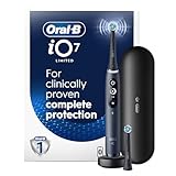 Oral-B iO7 Electric Toothbrush, for Clinically Proven Complete Protection, Black, iO Series 7 Limited with 1 Toothbrush, 2 Brush Heads, and 1 Charging Travel Case