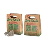 Dog Rocks for Urine Burning Grass - 600g Natural Pet Rock to Help Maintain Green Lawn - Grass Savers for Dog Urine - 12 Month Supply for Use in Water Bowls or Yard (Pack of 2)