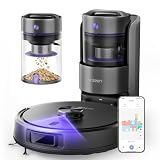 Robot Vacuum Cleaner with Mop, Bagless Robot Vacuum Cleaners UK with Self-Emptying, 10000Pa LiDAR Navigation Robotic Vacuum, Smart Mapping, Schedule, App/Voice Control for Carpet/Pet Hair, Q20 Ultra
