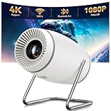 Doingdo Mini Projektor 4K Mini Beamer WiFi 6 und Bluetooth 5.4, Tragbarer Video Projektor, 130 Zoll Home Cinema Smart Projektor Kompatibel mit HDMI/TV Stick/USB / PS5 (Integrierte App)