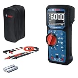 Bosch Professional Digitales Multimeter GDM 600-15 (True RMS, invertiertes LCD, misst Frequenz, Durchgang, Widerstand, Kapazität, Min.,Max., Durchschnitt, Messleitungen MS 90)