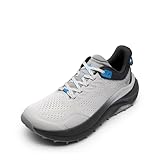 NORTIV 8 Men's Wide Toe Box Trail Running Shoes Cushion Walking Barefoot Tennis Workout Gym Cross Training Shoe Fashion Sneakers Whitney,Size 10.5,Black/Light Grey,SNRS25001M