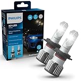 Philips Ultinon Pro6000 Boost H7-LED, ampoule LED pour éclairage avant automobile homologuée*, jusqu'à 300% de luminosité en plus**, 5.800K, conception ultra-compacte, set de 2