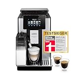 De’Longhi PrimaDonna Soul – Perfetto Kaffeevollautomat mit LatteCrema-Milchaufschäumer, 18 One-Touch-Getränke, Touch-Display, Silber-Schwarz (ECAM612.55.SB)