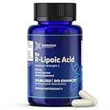 Geronova Research Bio-Enhanced R-Lipoic Acid, 600 mg Dose - 1 Month Supply - Stabilized R Alpha Lipoic Acid with Enhanced Absorption - R Lipoic Acid Supplement - 60 Capsules