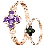 EnergyPort Purple Fitness Tracker with Quartz Display - Smart Bracelet Monitor Heart Rate, Sleep, IP68 Waterproof for Women, 30-Day Battery Life, Smart Notifications, Compatible with Android and iOS