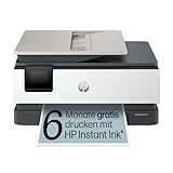 HP OfficeJet Pro 8122e Multifunktionsdrucker, 6 Monate gratis drucken Instant Ink inklusive, Drucker, Scanner, Kopierer, Fax, WLAN, LAN, Duplex, ePrint, Airprint, Basalt