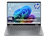HP OmniBook X Flip Intel Core Ultra 7 256V 2in1 Next Gen AI Laptop | dedizierte NPU für KI | 47 NPU Tops | Copilot+ PC | 14" 3K 2880x1800 OLED Touchscreen | 32 GB | 1TB SSD | Win11 | QWERTZ | Silber