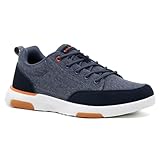 Men's Orthopedic Walking Fashion Shoes: Popular Vegan Walking Shoes for Mens, Older Convenient Recovery Sneakers with Arch Support, Non-Slip Shock Absorber Shoes for Outside Camping Denim Size 11