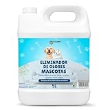 Eliminador de Olores Mascotas al Instante 5 L | Limpiador Enzimático Orina Perros y Gatos | Neutralizador Enzimático Olores Heces y Vómitos | Uso Interior y Exterior, Patio y Jardín