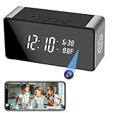 JOOKACE Hidden Camera Clock - Ultra 4K HD Wireless Indoor Camera for Home Security - Mini Nanny Cam with Night Vision, Smart Motion Detection, Remote Live Stream