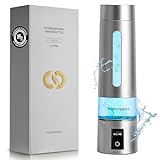 PUREPEBRIX Hydrogen Water Bottle – Up to 8100 PPB Hydrogen Concentration Portable Generator with OLED Display –H2 Certified, SPE/PEM Technology– Long-Lasting Battery, Ideal for Travel (Platinum)