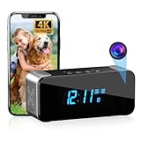 MEBAO Hidden Camera with Alarm Clock & Bluetooth,Ultra 4K HD Wireless Indoor Camera for Home Security,WiFi Mini Nanny Cam with Night Vision,Motion Detection,Remote Live Stream