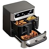 Cuisinart Tri Zone 13.6L Air Fryer & Oven Stainless Steel | PFAS-Free | XXXL capacity | 3 Independent Cooking Zones | Dual 4.3L Air Frying Baskets + 5L Oven Drawer | 9-in-1 Cooking Functions