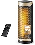 Dreo 16 Inch Electric Heater for Home, 34dB Silent Ceramic Heater, 70° Oscillation Space Heaters Energy Efficient, 3-Mode 3-Speed, Overheating & Tip-Over Protection, 12H Timer, Solaris Slim H3