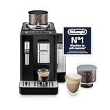 De’Longhi Rivelia – Perfetto Macchina da Caffè Automatica, Montalatte Classico, 8 Bevande in un Solo Tocco, Display Touch a Colori, Contenitori Chicchi di Caffè Intercambiabili, Nero (EXAM440.35.B)