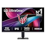 LG 27G411A-B - Monitor Gaming Ultragear, 27", IPS, 1920x1080, 16:9, 144Hz, 1 ms/HDR10/NVIDIA G-Sync/FreeSync, Blanco