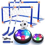 SENMI Hover Hockey Soccer Balls - 3 in 1 Rechargeable Boys Toys Hover Soccer Ball Kids Toys for 3-12 Year Old Boys Christmas Birthday Gifts for Boys Girls Age 3 4 5 6 7 8-12 Soccer Ball for Kids