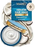 MAREE Deep Conditioning Hair Mask for Damaged Hair Treatment - Keratin Hair Care for Hydrating Growth Repair Moisturizing - Dry Curly Color Refreshing - Tratamiento Mascarilla Para el Cabello Seco