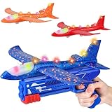 Winstico Boys Toys Age 4 5 6 7 8 9 Year Old Boy Gifts, Airplane Launcher Toy with 3 Pack Foam Glider Planes, Outdoor Garden Toys Birthday Present Gift for Kids Age 3 4 5 6 7 8 9 Year Old Boys
