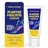 Nutravita Plantar Fasciitis Relief Cream - Heel Relief Cream for Plantar Fasciitis, Heel Spurs, Knee, Hands & Legs, Maximum Strength Soothe, 60ML