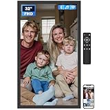 Arktronic 32 inch Large Digital Picture Frame, 1920x1080 FHD Matte Display, WiFi Digital Photo Frame with Remote, 64GB Storage, Auto-Rotate, Share Photo/Video via Apps/Email, USB/Mirco SD, Black