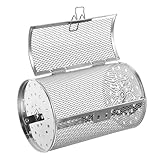 DEARMAMY Cestello Rotante in Acciaio Inossidabile per Friggitrice ad Aria, Apertura Facile, Riscaldamento Uniforme per Cuocere Noci e Mandorle al Forno