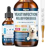 Natural Yeast Relief for Dogs, Supports Itch & Allergy Relief, Eases Ear Paw Discomfort for Dog, Supports Immune System Yeast Inflammation – 60ml Bacon Flavor