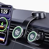 Upgrade [for Qi2.2-Certified] 25W for MagSafe Wireless Car Charger Mount, 2XFast Charging[90+LBS Safe Suction] Magnetic Phone Holder Dashboard Windshield for iPhone 17/16/15/14/13/12 Pro Max,Black