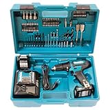 Makita HP333DSAX1 Perceuse-visseuse à percussion sans fil 12 V max. 2 Ah - 2 batteries + chargeur dans coffret de transport