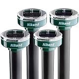 NIKAND Gopher Repellent Ultrasonic Solar Powered - Mole Repellent Stakes Outdoor Pet Safe - Groundhog Repeller Snake Rodent Gopher Spikes Chaser - Sonic Mole Deterrent Devices (4)