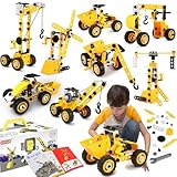 10 in 1 Stem Toys for 5 6 7 8 9+ Year Old Building Block Kit Stem Activities Projects Boy Toys Age 4-8 5-7 6-8 8-10 Creative Set Educational Engineering Excavator Construction Christmas Birthday Gift