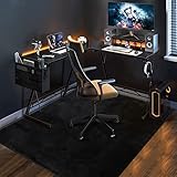 FUNHOO ゲーミングチェアマット 130×160cm チェアマット カーペットタイプ 滑り止め加工 フランネルタイプ 床保護 傷防止 フローリングマット 騒音対策 床暖房対応