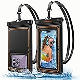 UNBREAKcable Floating Waterproof Phone Pouch 2 Pack, IPX8 Waterproof Phone Case Dry Bag Kayak/Beach/Cruise Travel Essentials, Water Proof Pouch for iPhone 17 16 15 Pro Max, Samsung S25 Ultra S24-7"