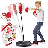 Whoobli Punching Bag for Kids and Toddler Incl Boxing Gloves| 3-10 Years Old Adjustable Kids Punching Bag with Stand| Sports Toy for Boys| Ideal Christmas Birthday Gift for Children; New 2026
