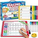 Momo & Nashi Preschool Learning Activities - Letter Tracing Books for Kids Ages 3-5 - Toddler Handwriting Practice - Kindergarten Workbooks for 4 Year Olds, Educational Learning Toys for 3 Year Old
