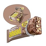 AHEAD Barrette Keto Vegane – 16 x 35g – Crunchy Nougat– Barrette senza zucchero – solo 5g di carboidrati netti per barretta chetogenica – keto bar con cioccolato senza zucchero