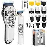 BESTBOMG Tagliacapelli Uomo Professionale, Tagliacapelli Elettrico Regolabarba Trimmer Con Pettine Limite, Macchinetta Vapell 2000mAh/1200mAh Batteria Ricaricabile per Bambini Adulti Pet (Y4+T9)