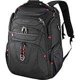 KROSER Sac à Dos pour Ordinateur Portable 17.3" XL, avec Poches RFID et Port USB, Sac à Dos Imperméable pour Voyage/Université/Affaires/Collège/Hommes/Femmes Laptop Backpack