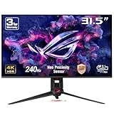 ASUS ROG Swift OLED PG32UCDMR 32 Zoll 4K UHD Gaming Monitor (240 Hz, 0.03ms GtG, G-Sync, FreeSync, AdaptiveSync, 10-bit, DisplayHDR 400, 16:9, 3840x2160, DP 2.1, HDMI 2.1, 90W USB-C, USB-Hub)