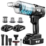 Car Vacuum Cordless, 35000PA Strong Suction Handheld Vacuum with 2 Detachable Batteries, 60Min Runtime Portable Vacuum Cleaner for Car Detailing, Pet Hair, Home Couch & Office, 350ML XL Dust Cup