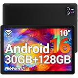 URAO Tablet,10.1" Android Tablet with Octa-core Processor 30GB RAM 128GB ROM HD IPS Touchscreen 8H Battery, Wi-Fi 6, BT 5.4, Dual Camera, Android 16 Tablets 2026