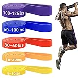 HAPBEAR Pull Up Assistance Bands - Pull Up Bands - Resistance Bands - Exercise Bands Resistance Bands Set - Workout Bands for Working Out, Stretching, Muscle Training - Colorful (5-125LBS)