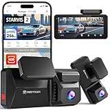 REDTIGER Dual 4K Dash Cam with 256GB eMMC, STARVIS 2 IMX678 Front and Rear Dash Camera with Dual HDR, Voice Control, 4'' Touch Screen, Built-in 5.8GHz WiFi GPS, HDR Night Vision (F77 V2)