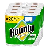 Bounty Paper Towels SeleCount-A-Size White, 8 Double Plus Rolls, 103 Sheets Per Roll