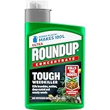 Roundup Tough Weedkiller Concentrate 1L – Powerful Concentrated Weed Killer for Tough Weeds, Makes up to 100L