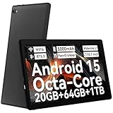Laptok Tablet 10 pollici Android 14 Tablet con Octa-Core, Face ID, 8GB+64GB+1TB Espansione, 1280*800 HD IPS Touchscreen, tablet Android con WiFi 6 BT5.3, Doppia Fotocamera 5MP+8MP, Widevine L1(Nero)